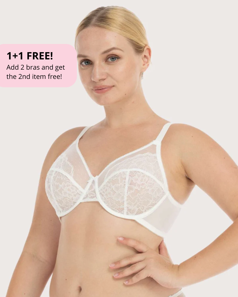 Elegant Breast Minimizer Bra with Soft Lace Support™
