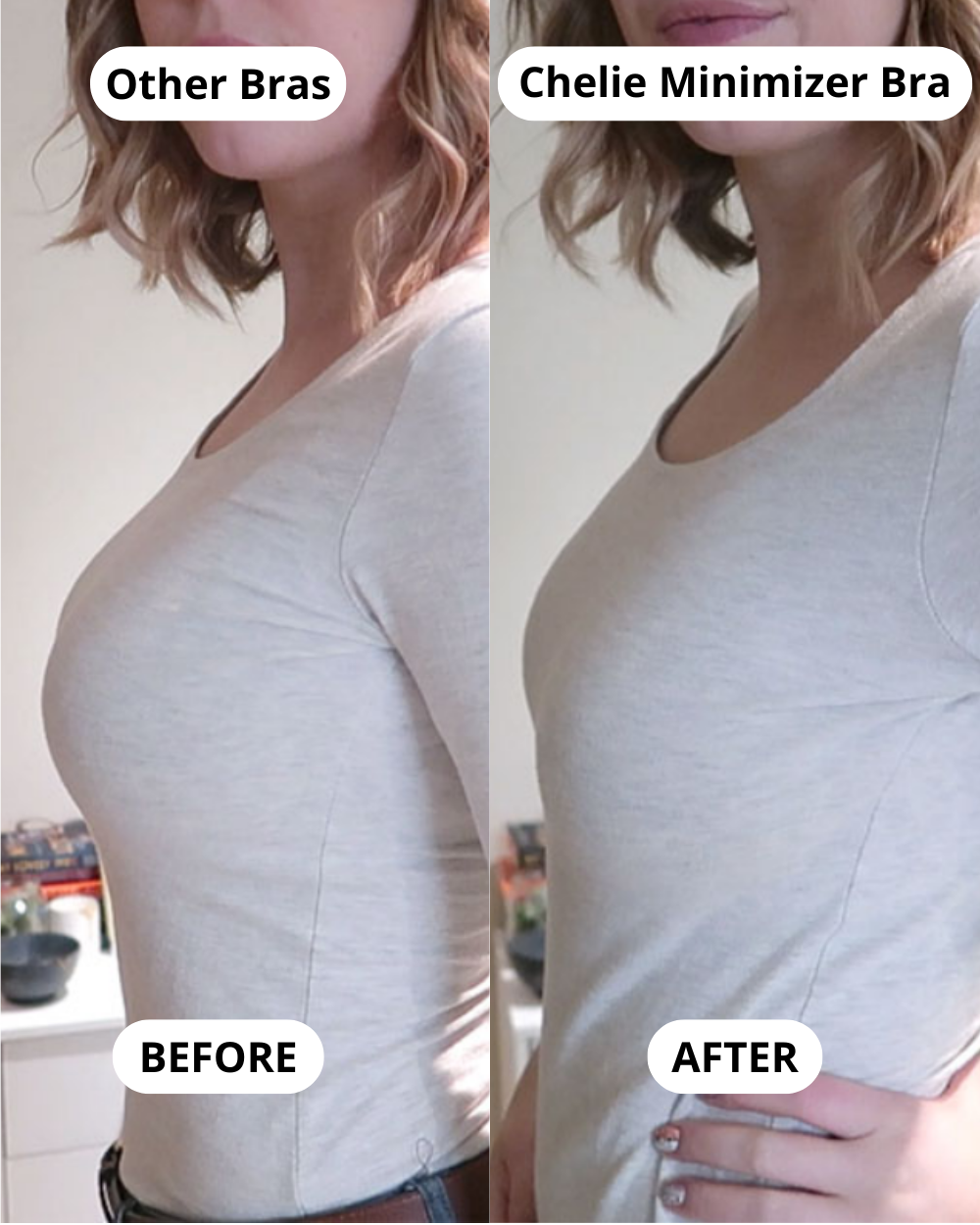 Elegant Breast Minimizer Bra with Soft Lace Support™