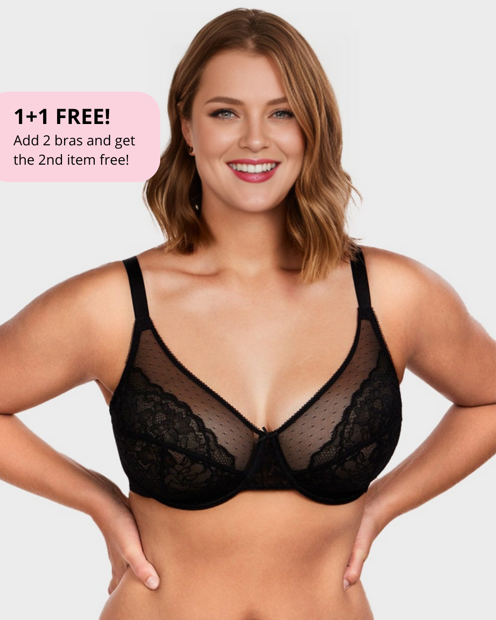 Elegant Breast Minimizer Bra with Soft Lace Support™