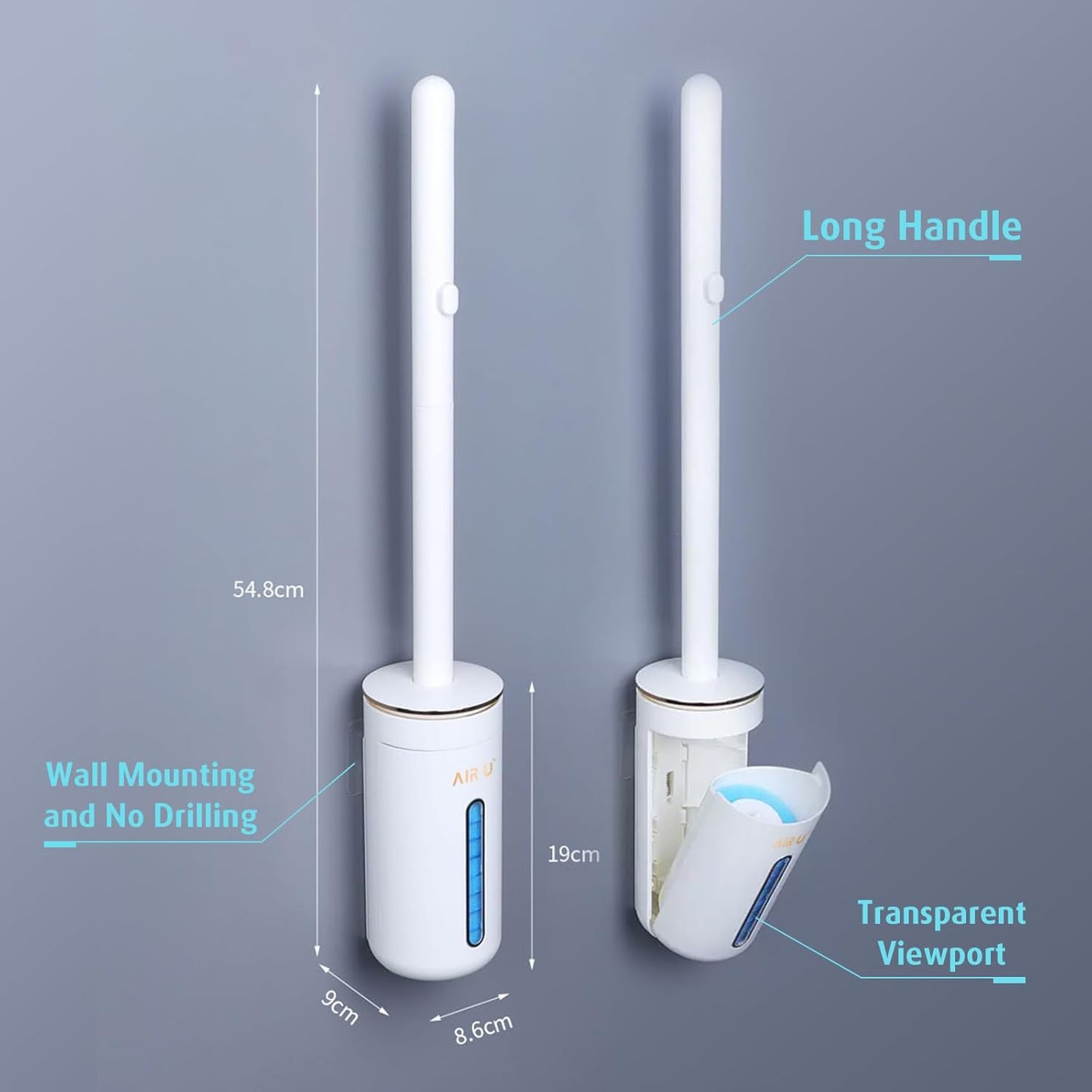 HygieniClean™ Disposable Toilet Brush Set