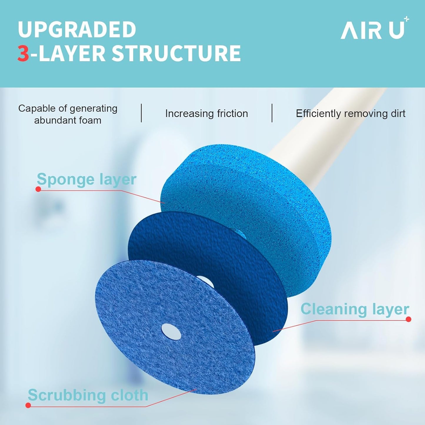 HygieniClean™ Disposable Toilet Brush Set