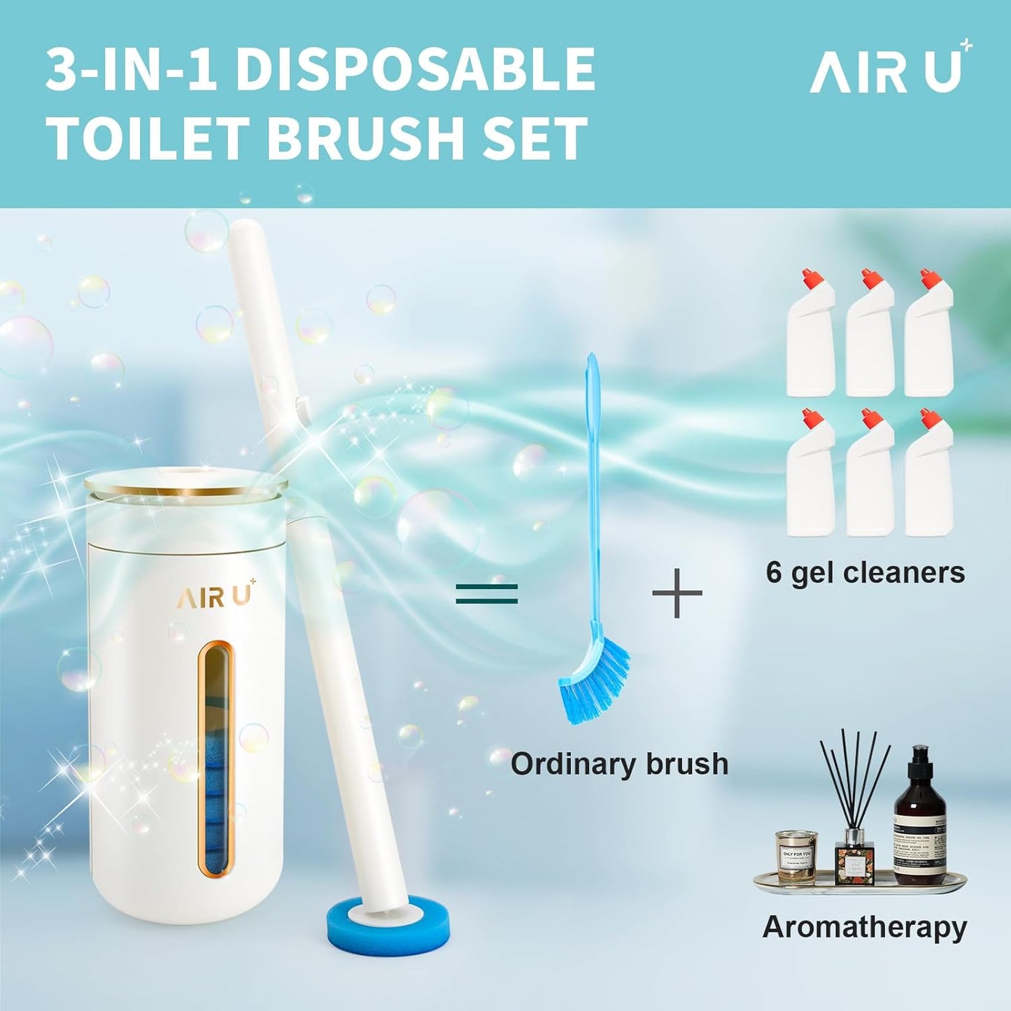 HygieniClean™ Disposable Toilet Brush Set