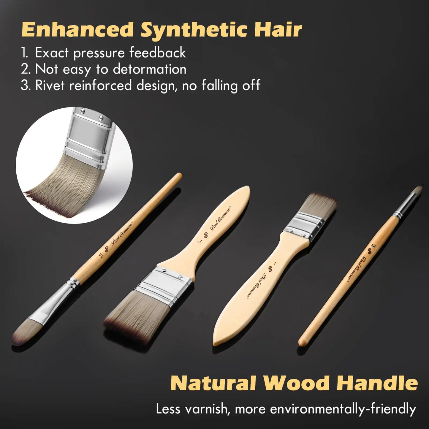 LineCraft™ Pro 25PCS Acrylic Toray Hair Brush Set