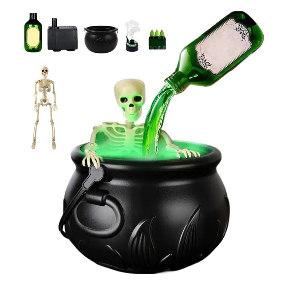 Spooky Halloween Witch Mist Maker Cauldron With Floating Bottle™