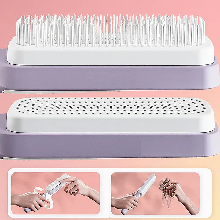 BrushEase™ Self-Cleaning Detangling Hairbrush