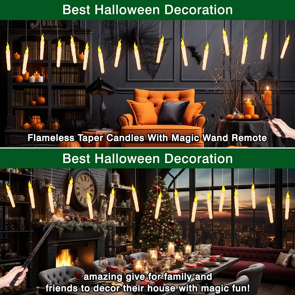 Enchanting Floating LED Candle Set with Magic Wand™