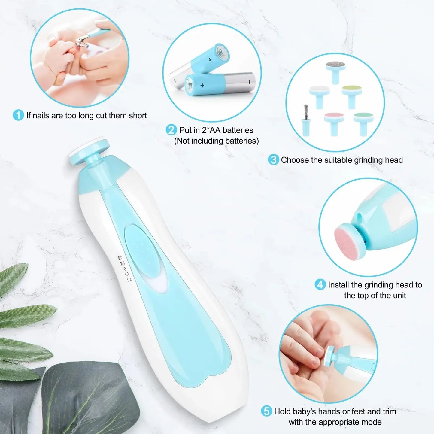 GentleTrim™ Baby Electric Nail Filer