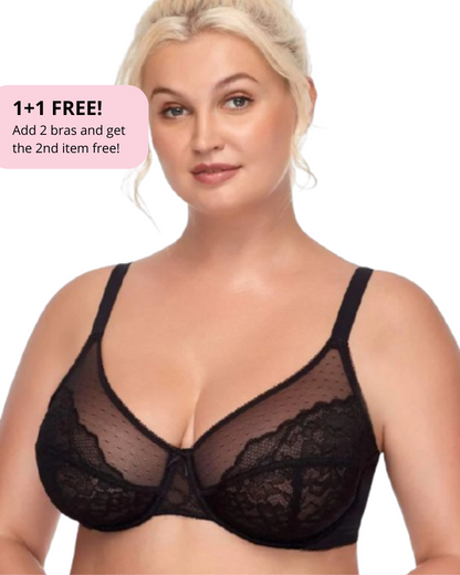 Elegant Breast Minimizer Bra with Soft Lace Support™