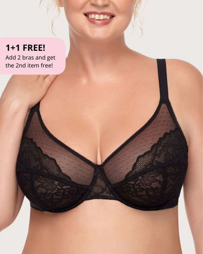 Elegant Breast Minimizer Bra with Soft Lace Support™
