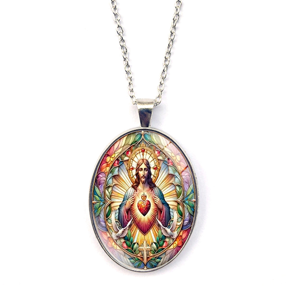 Christmas Nativity 3D Relief Glass & Alloy Pendant™