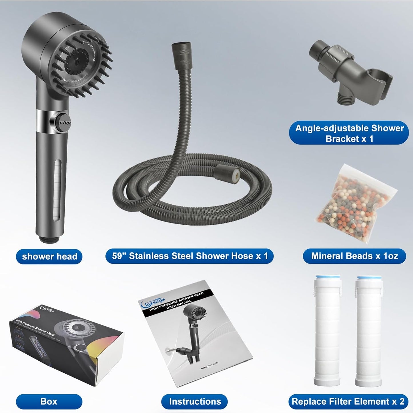 Pure Water Pro™ Filtered Shower Head