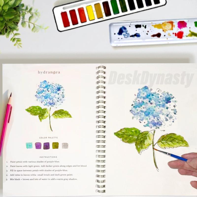 Watercolor Flower Art Book Kit