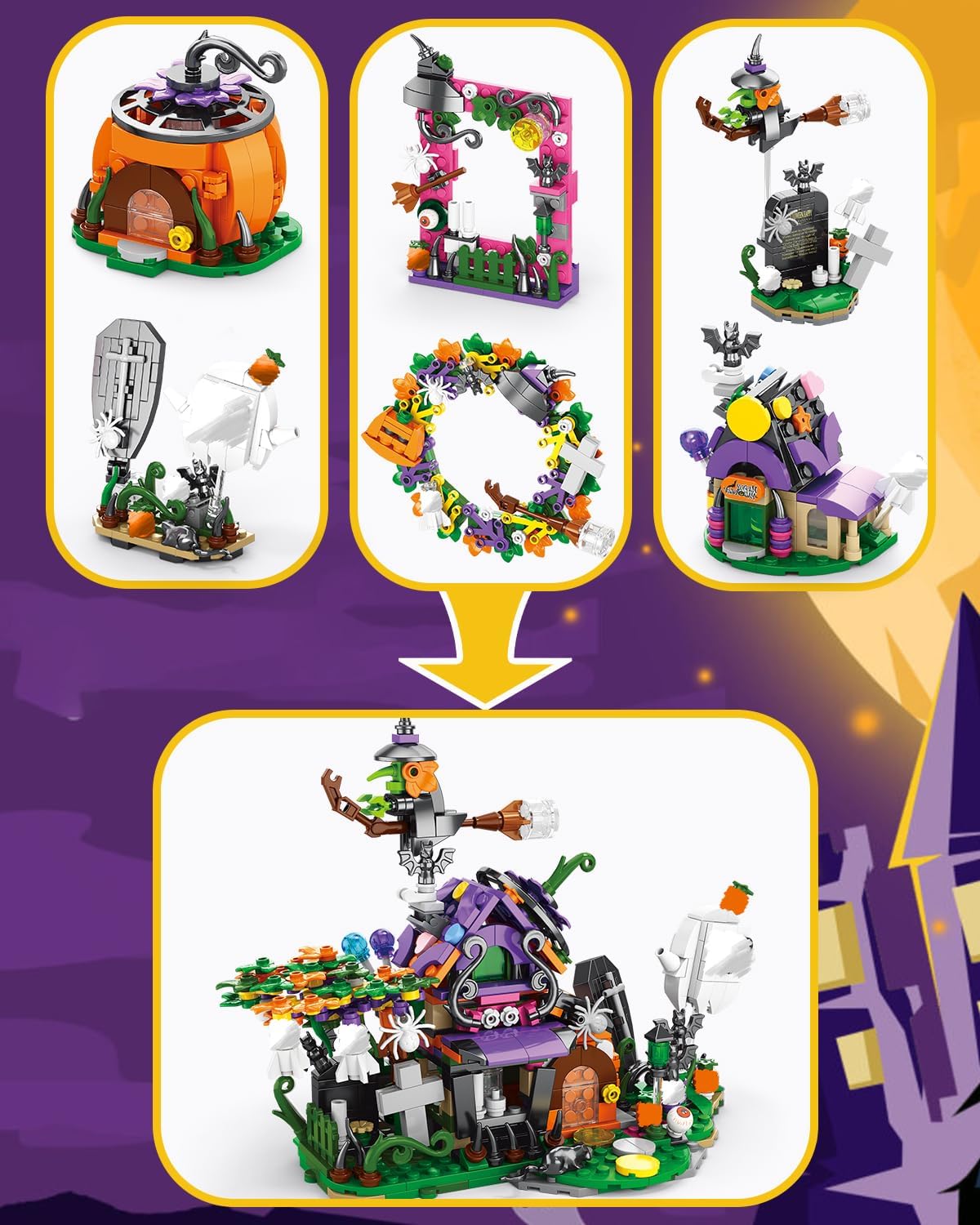 SpookyBricks™ Halloween Building Set Boo Box with 400+ Pieces™