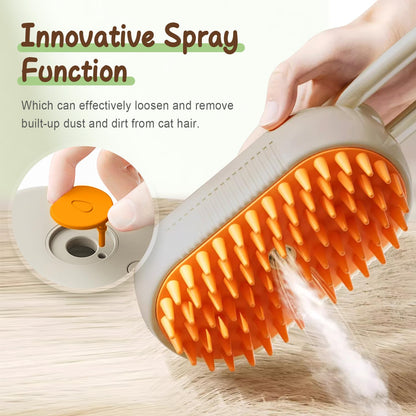 FluffAway™ Steam Comb – Quick, Safe & Mess-Free Grooming