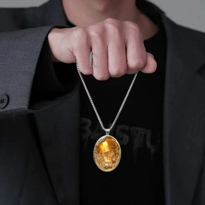 Christmas Nativity 3D Relief Glass & Alloy Pendant™