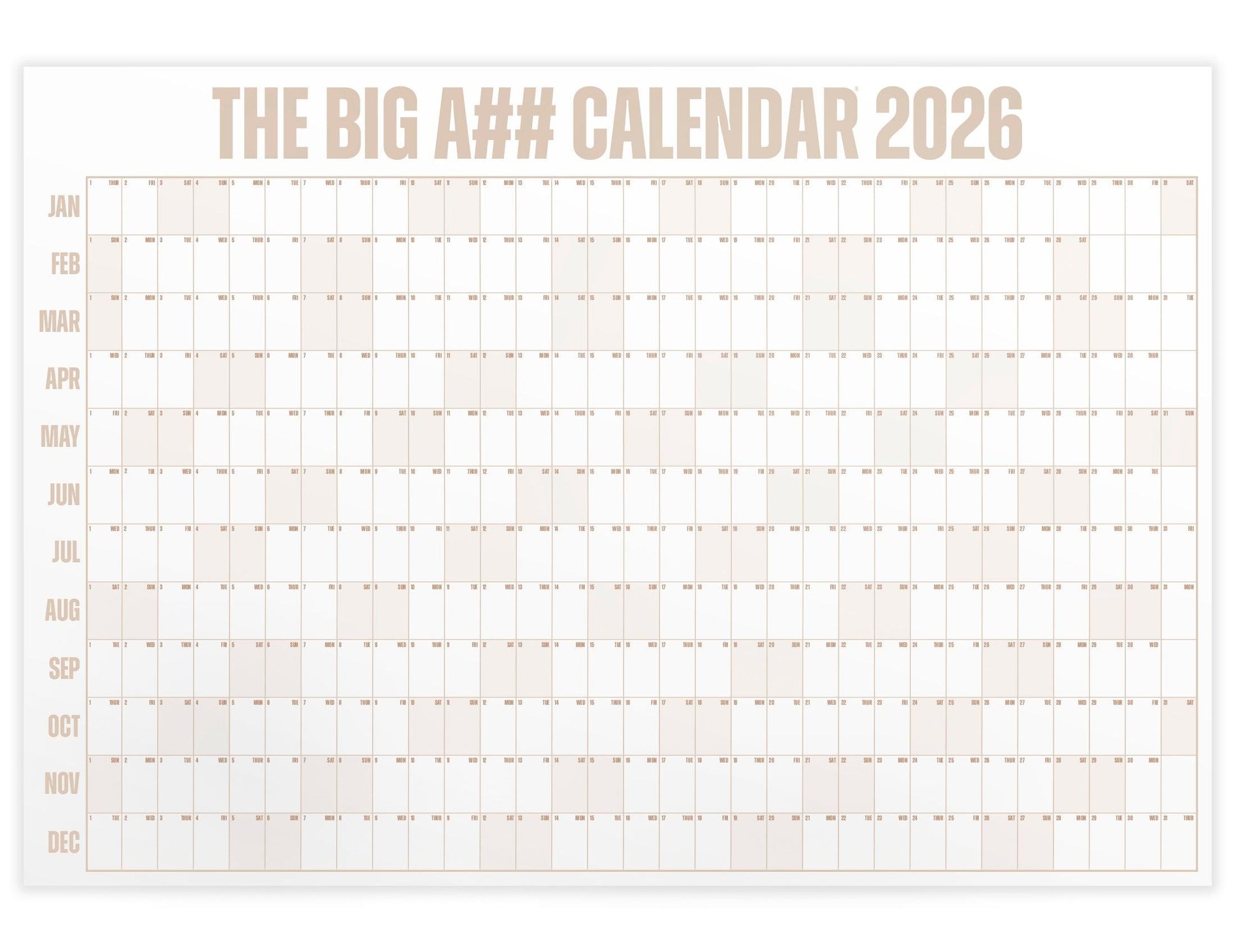 Big A Calendar Premium Year-At-A-Glance Wall Organizer Calendar™