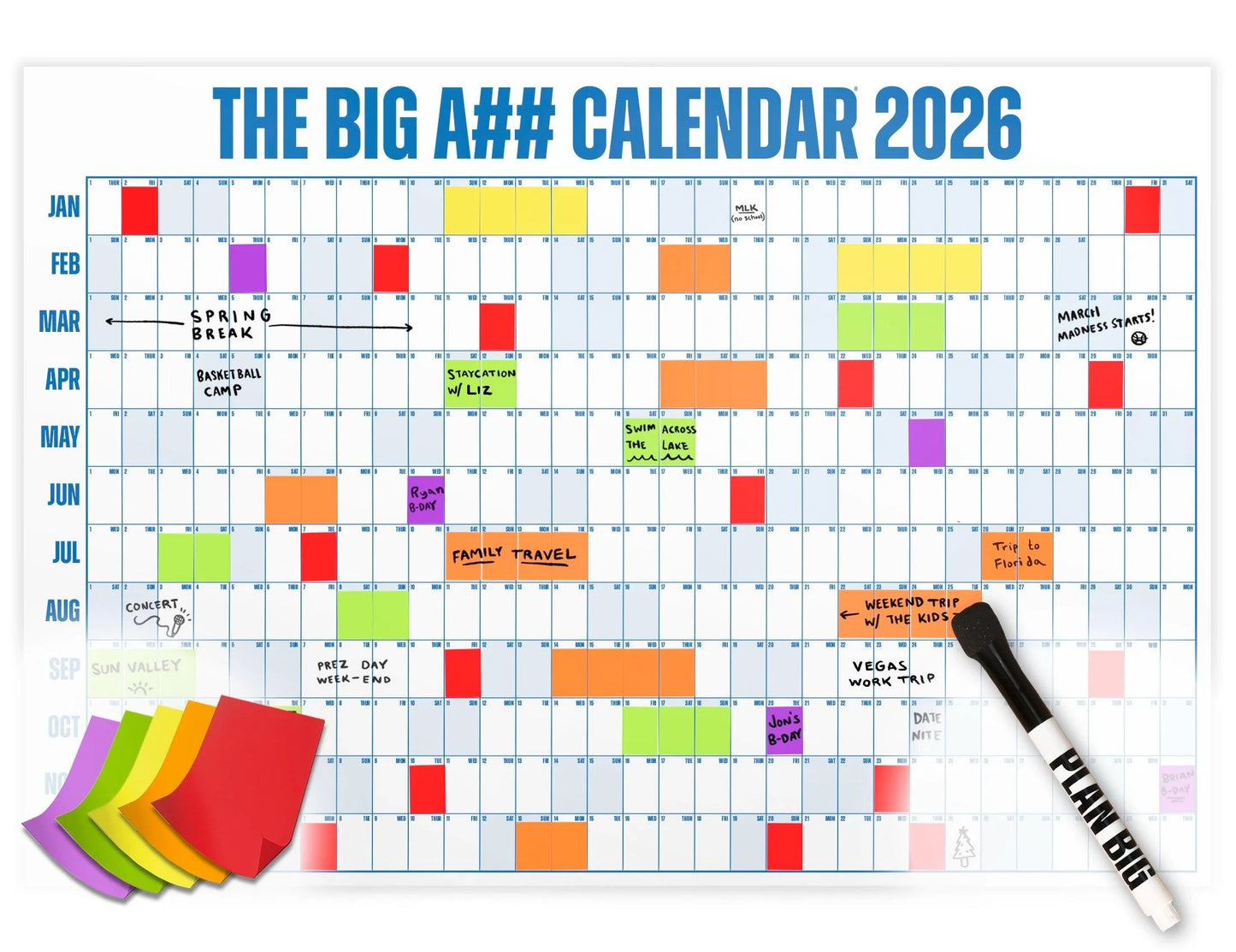 Big A Calendar Premium Year-At-A-Glance Wall Organizer Calendar™