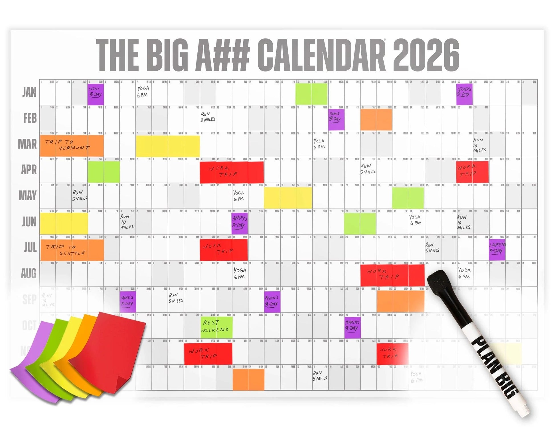 Big A Calendar Premium Year-At-A-Glance Wall Organizer Calendar™
