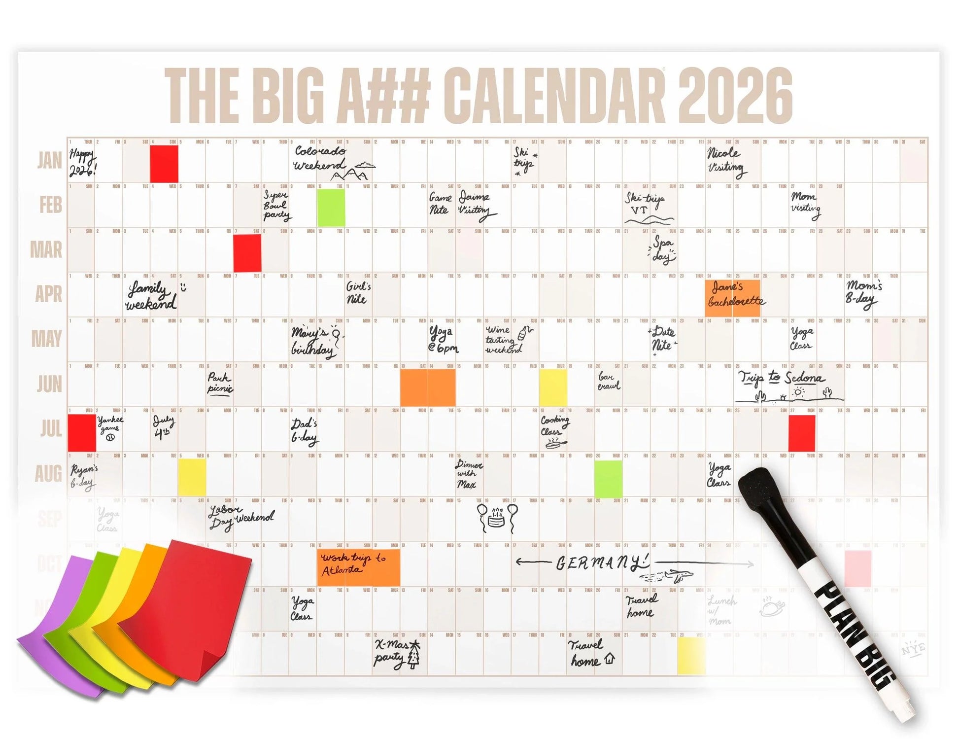 Big A Calendar Premium Year-At-A-Glance Wall Organizer Calendar™