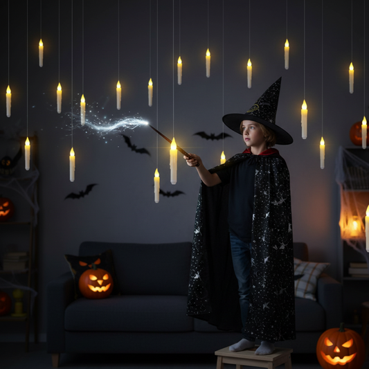 Enchanting Floating LED Candle Set with Magic Wand™