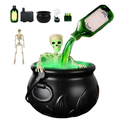 Spooky Halloween Witch Mist Maker Cauldron With Floating Bottle™