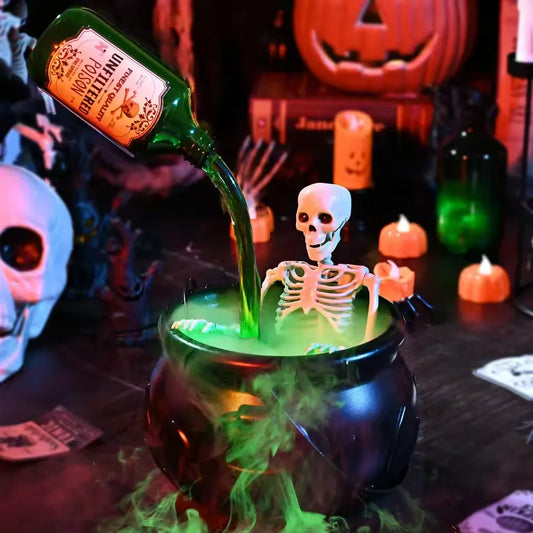 Spooky Halloween Witch Mist Maker Cauldron With Floating Bottle™