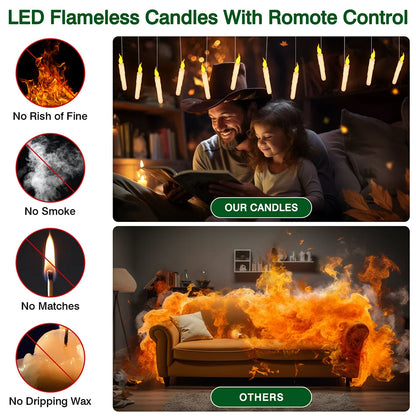 Enchanting Floating LED Candle Set with Magic Wand™